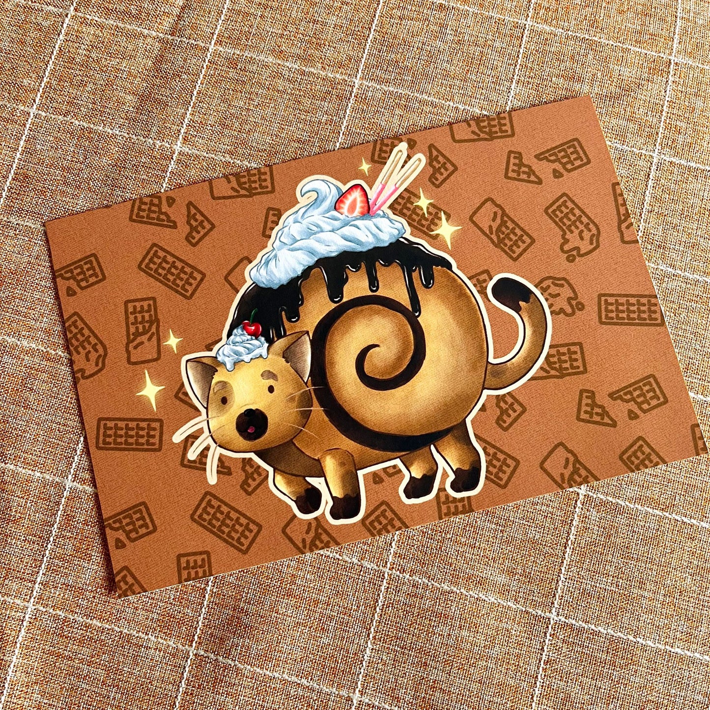 Purrfect Roll Cake Mini Art Print