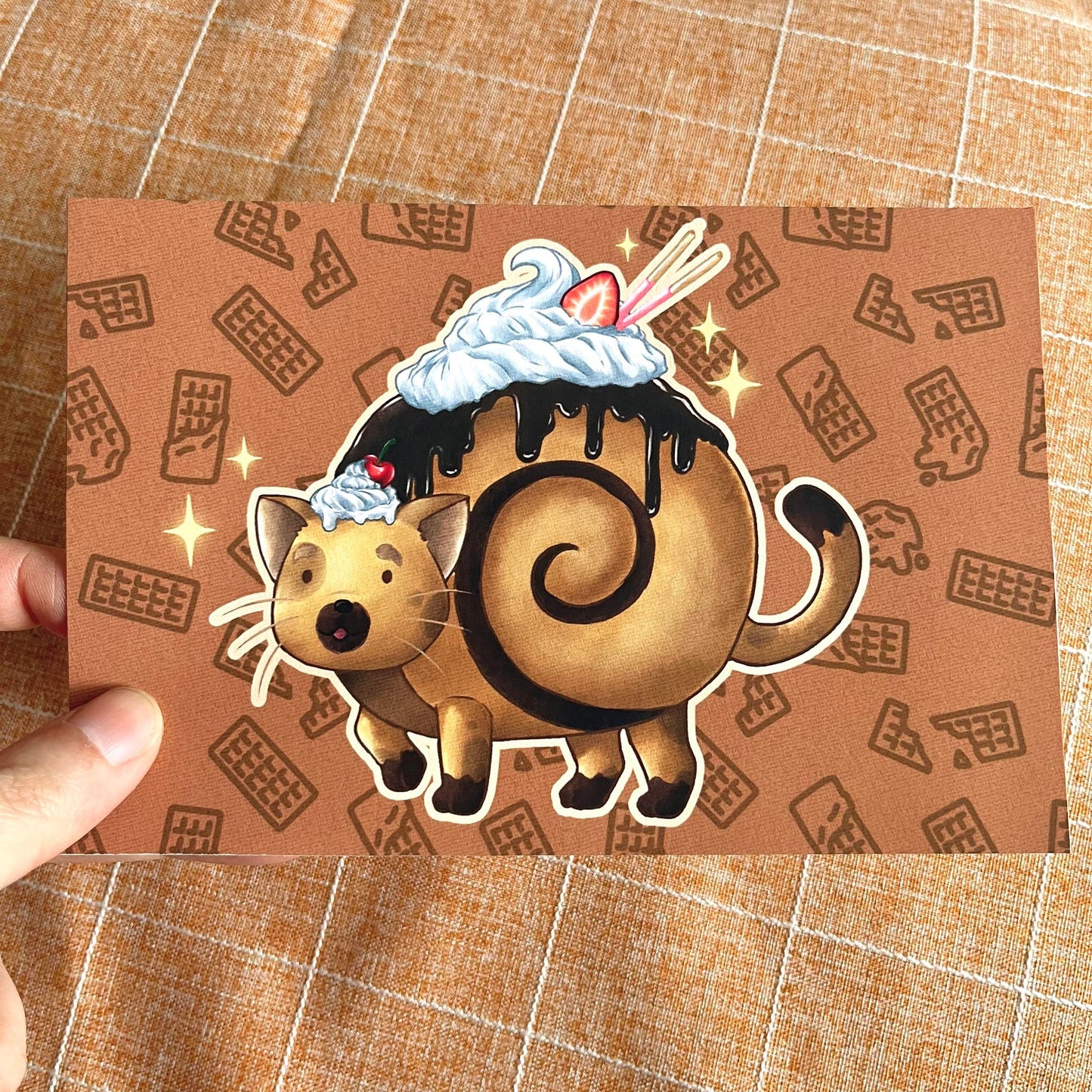 Purrfect Roll Cake Mini Art Print