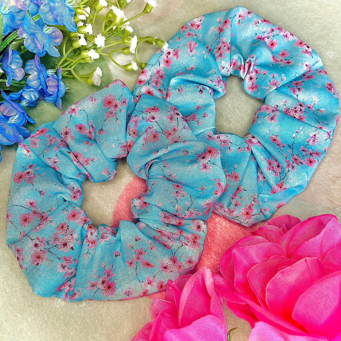 Cherry Blossom Scrunchies