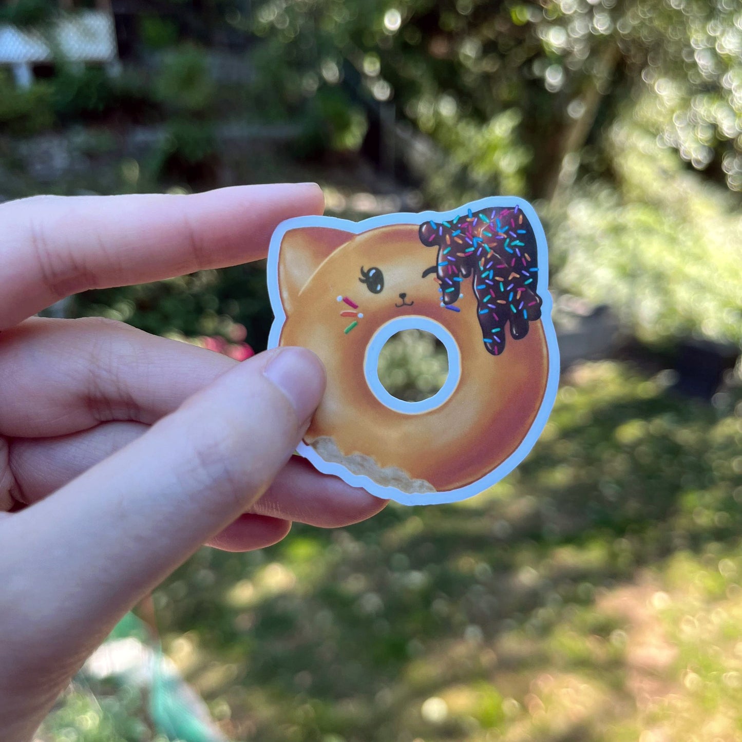 Purrfect Donut Sticker