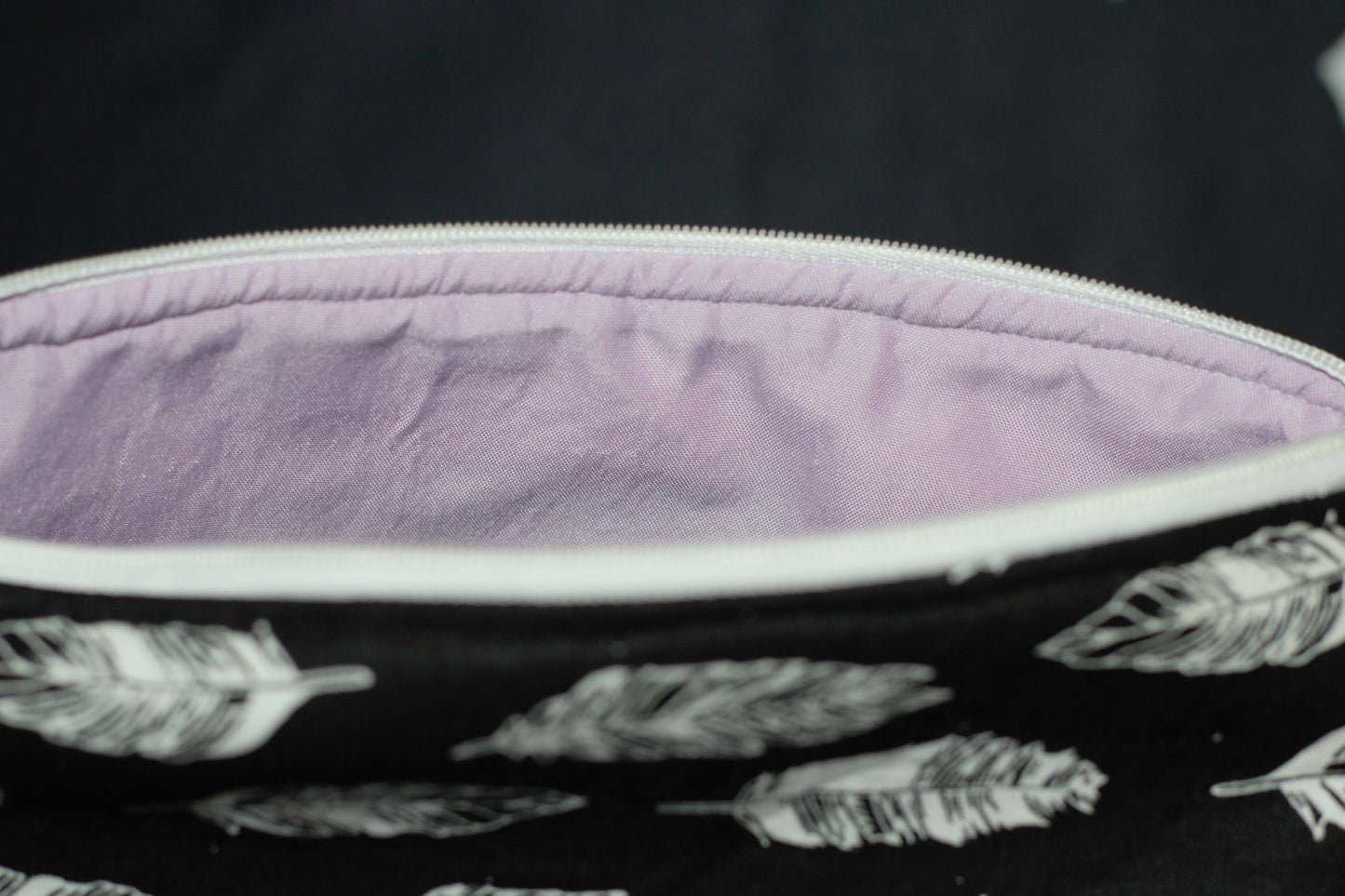 Fun Feather Print Cosmetic Bag