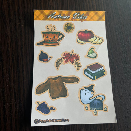 Autumn Vibes Sticker Sheet