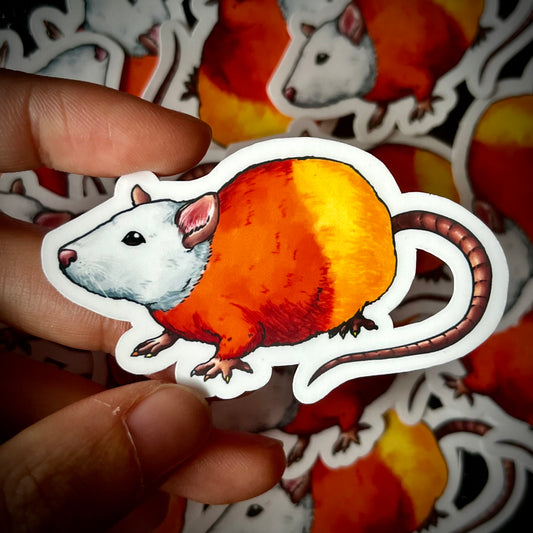 Candy Corn Rat Sticker