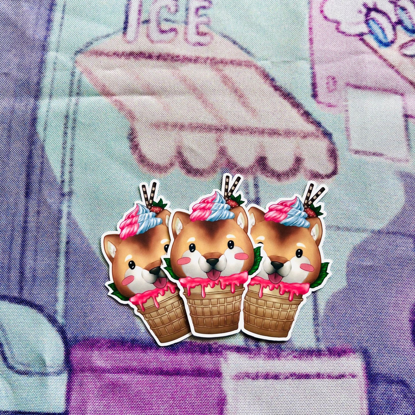Soft Serve Shiba Sticker