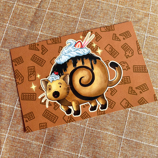 Purrfect Roll Cake Mini Art Print