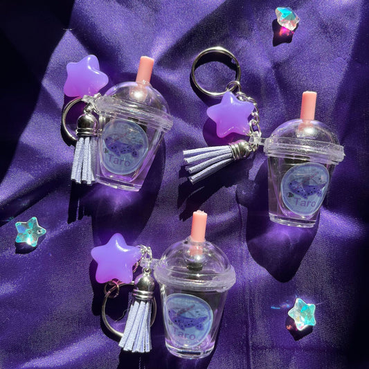 Taro Boba Keychain