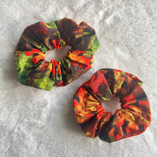 Autumn Leaves Scrunchies