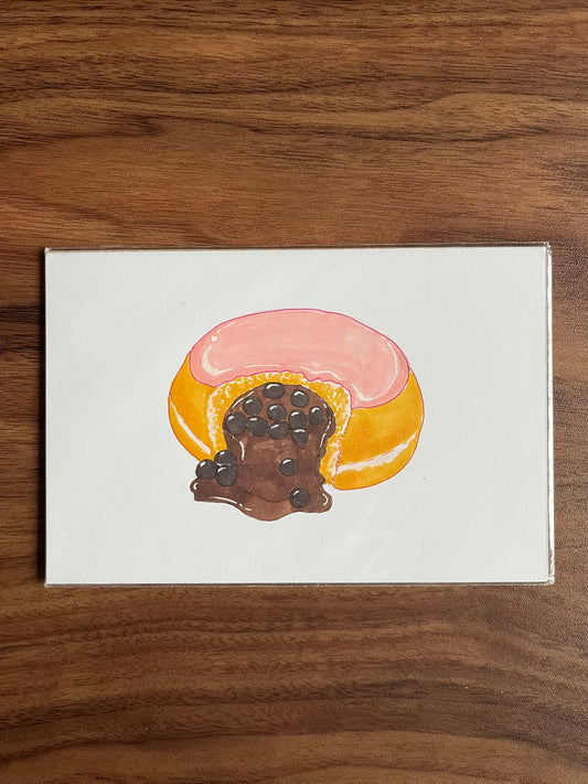 Boba Donut Original Illustration
