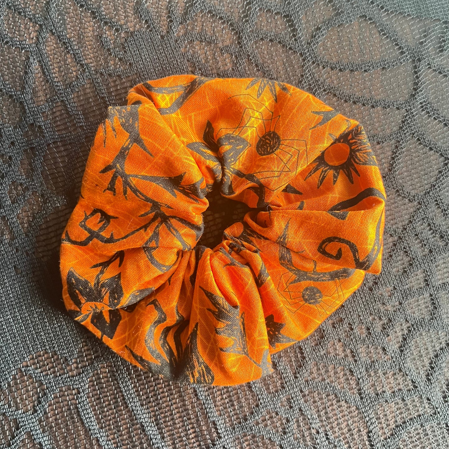 Orange Spooky Scrunchy