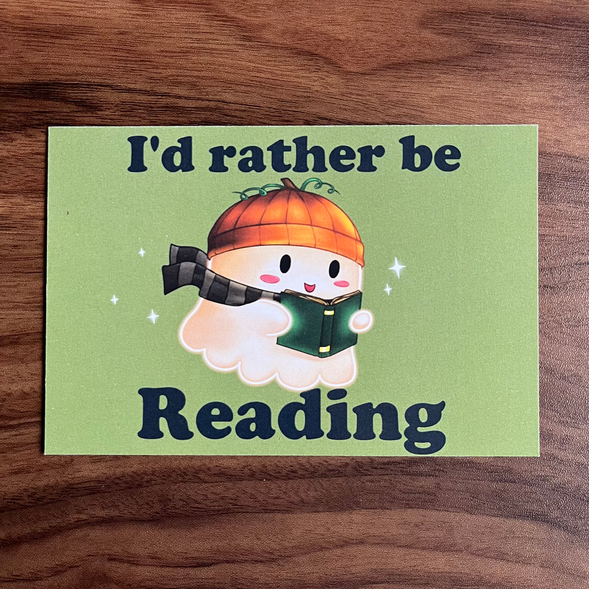 I'd Rather Be Reading Ghostie Art Print
