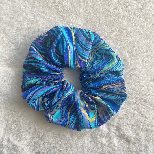 Marvelous Marbled Blue Scrunchy