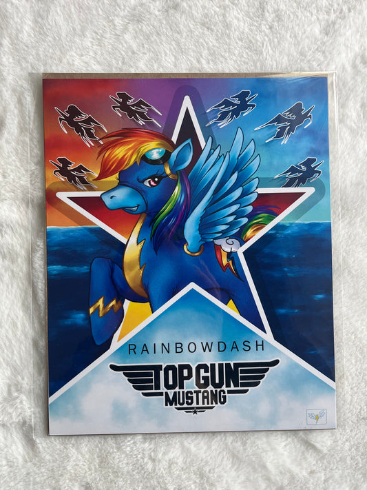 Top Gun Mustang Art Poster