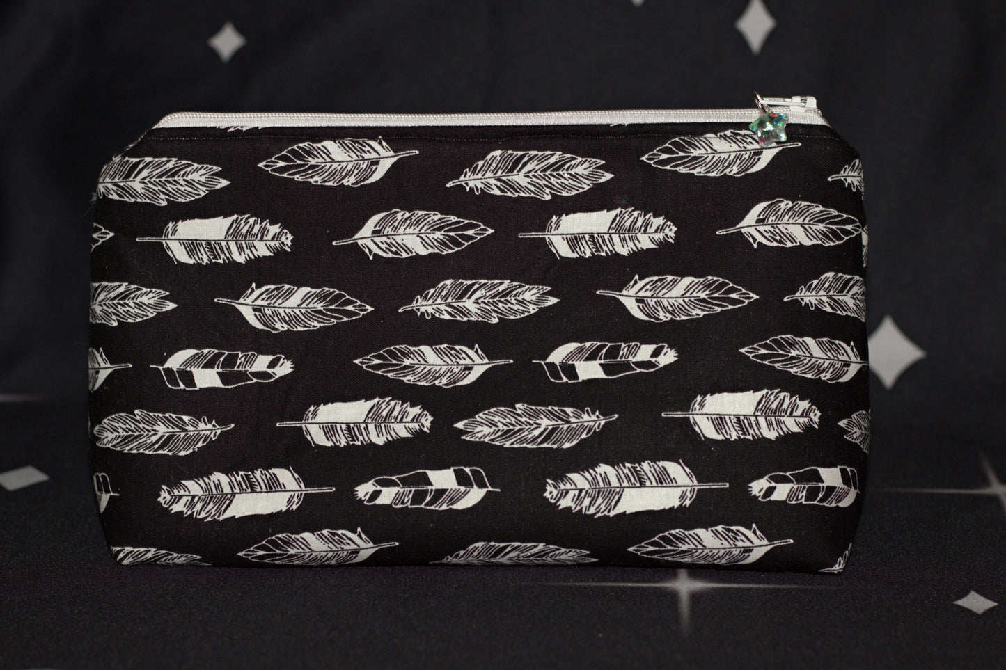 Fun Feather Print Cosmetic Bag