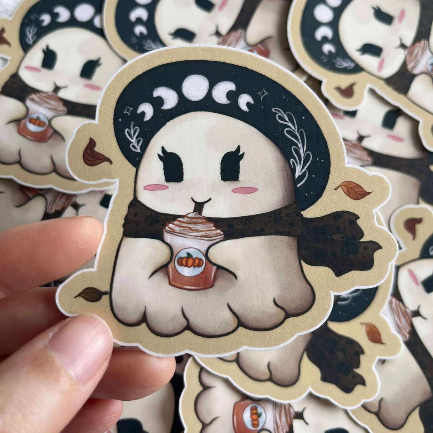 Pumpkin Spice Ghost Sticker